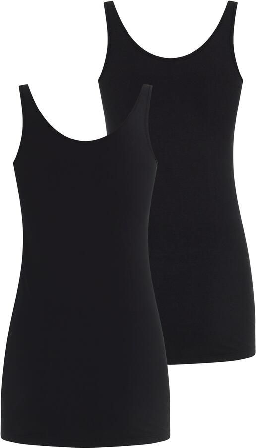 Laura Scott Lange top met stretchaandeel (set 2-delig 2 stuks) - Foto 6