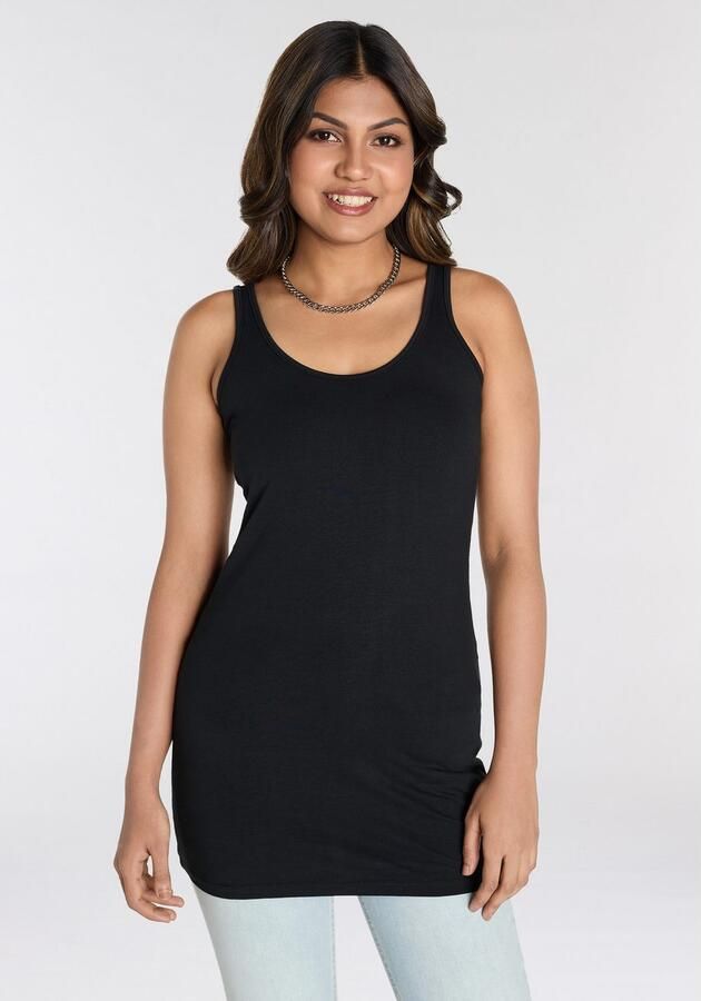 Laura Scott Lange top met stretchaandeel (set 2-delig 2 stuks) - Foto 3