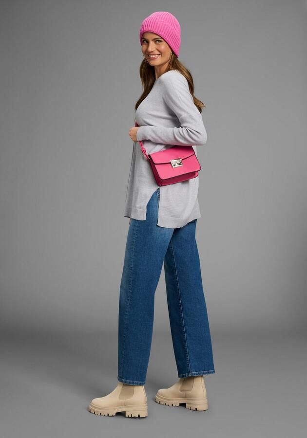 Laura Scott Lange trui Fijn breisel in losse vorm met zijspliten - Foto 3