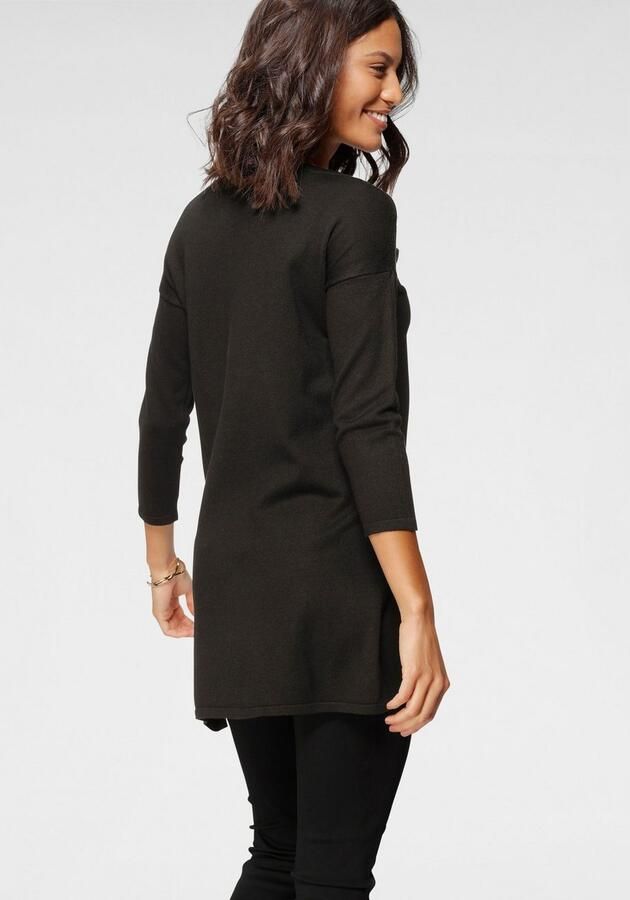 Laura Scott Lange trui Fijn breisel met boothals en zijsplit - Foto 5