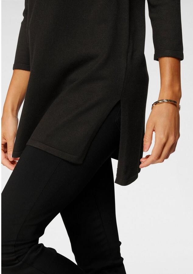 Laura Scott Lange trui Fijn breisel met boothals en zijsplit - Foto 3