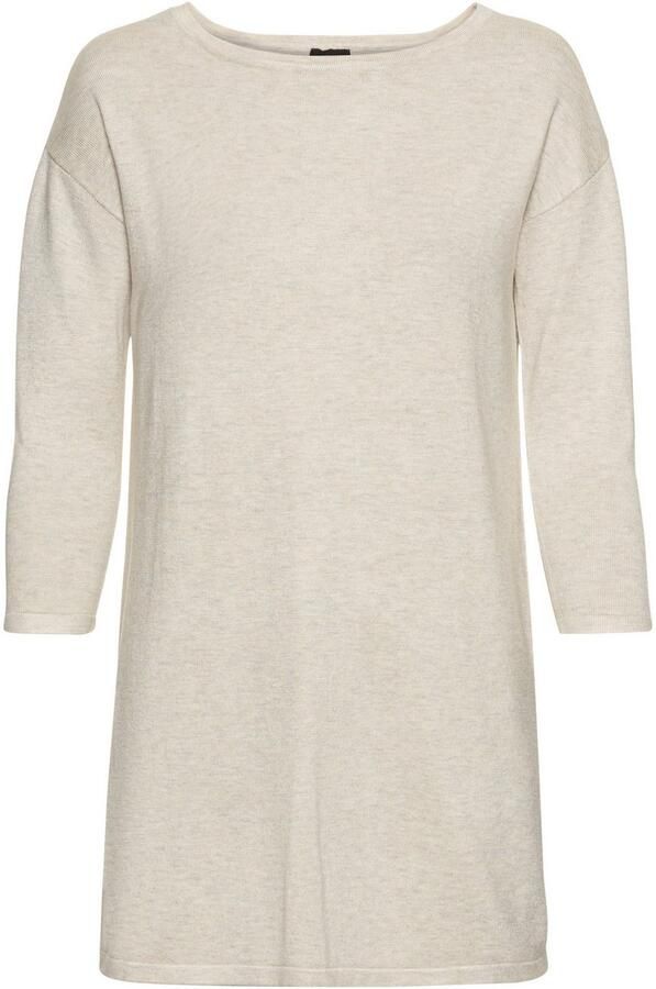 Laura Scott Lange trui Fijn breisel met boothals en zijsplit - Foto 4