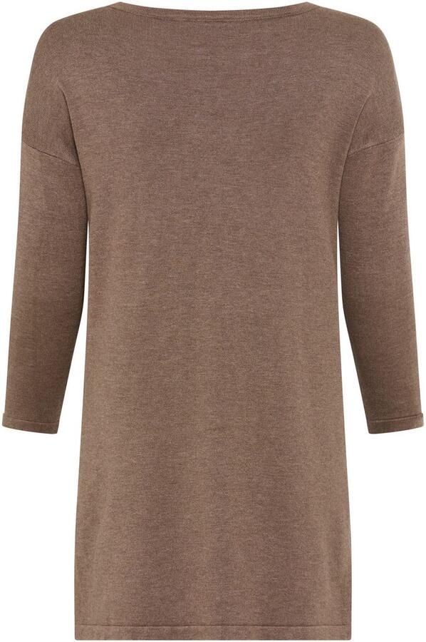 Laura Scott Lange trui Fijn breisel met boothals en zijsplit - Foto 6