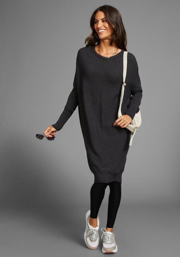 Laura Scott Lange trui in oversized vorm met ribstructuur - Foto 3