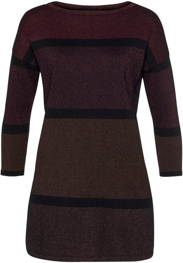 Laura Scott Lange trui met fijn glanseffect en 3 4 mouwen - Foto 5