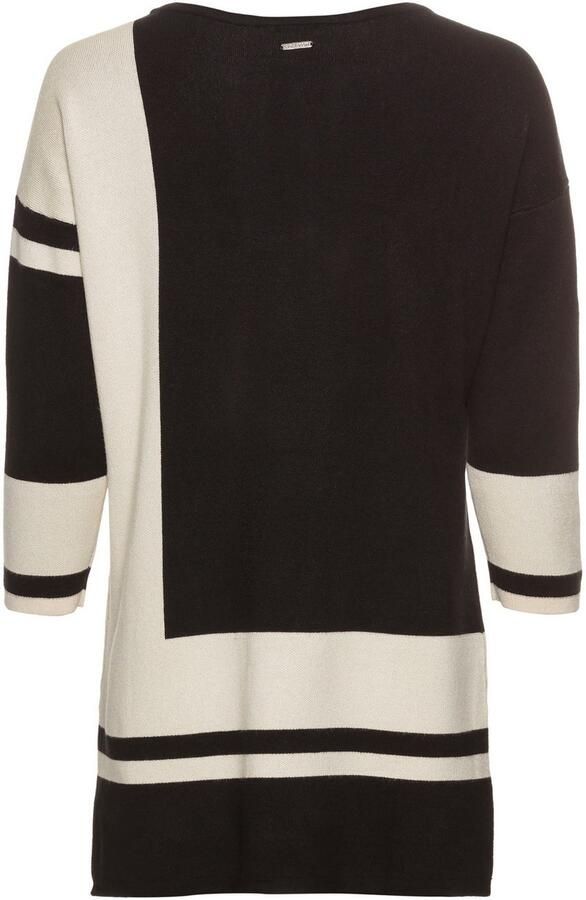 Laura Scott Lange trui met geometrisch jacquardpatroon - Foto 6