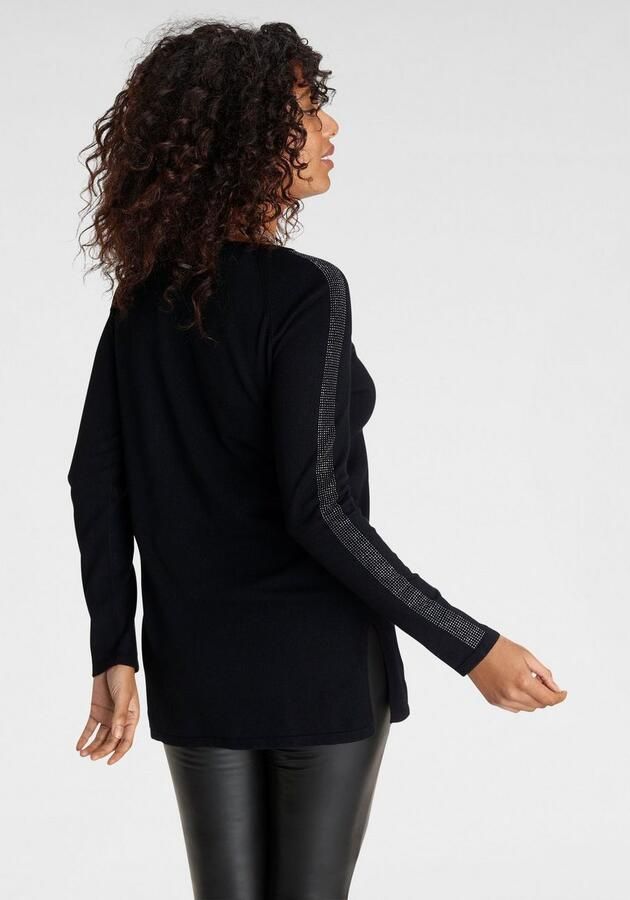 Laura Scott Lange trui met glitterstenen en zij-splits - Foto 4