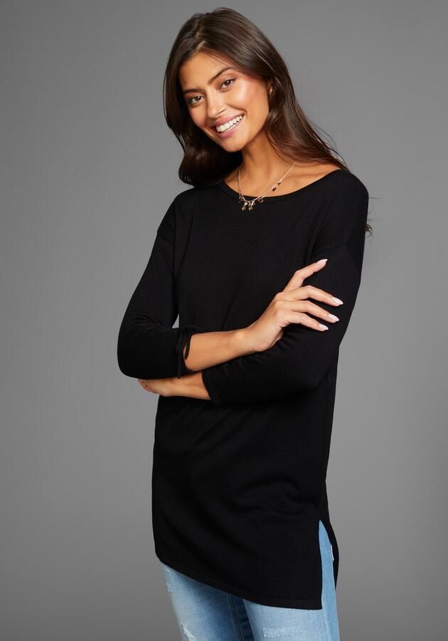 Laura Scott Lange trui met veters aan de mouw en boothals - Foto 7