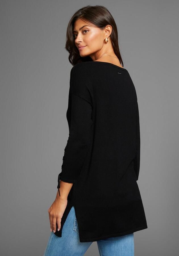 Laura Scott Lange trui met veters aan de mouw en boothals - Foto 4