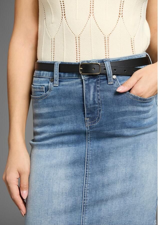 Laura Scott Leren riem in modieus smalle vorm nieuw - Foto 5