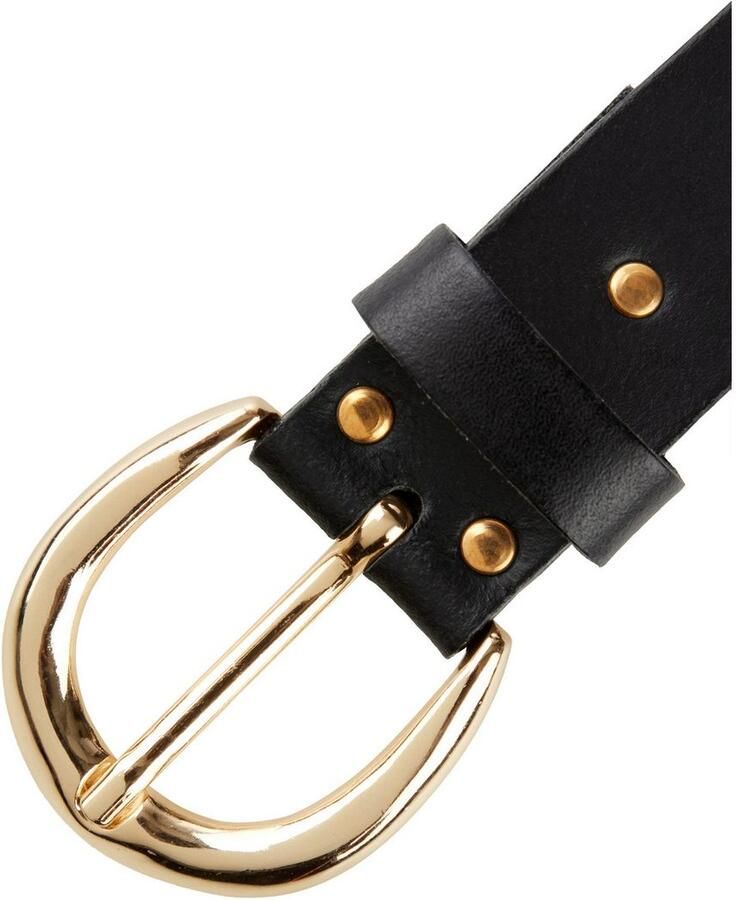 Laura Scott Leren riem met goudkleurige ronde gesp nieuw - Foto 6
