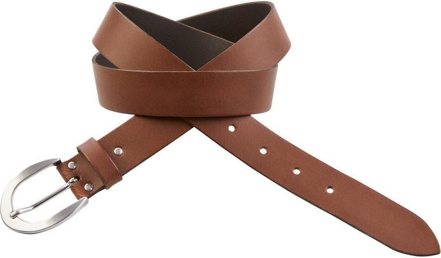 Laura Scott Leren riem voor dames met matte zilverkleurige gesp nieuw tot - Foto 3