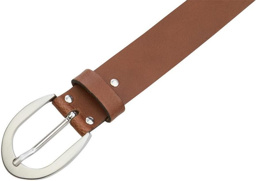 Laura Scott Leren riem voor dames met matte zilverkleurige gesp nieuw tot - Foto 2