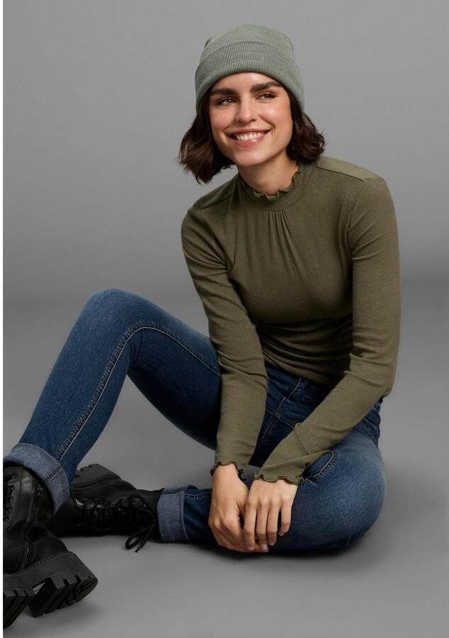 Laura Scott Longsleeve geribbeld met ruches nieuwe collectie (set 2-delig) - Foto 2