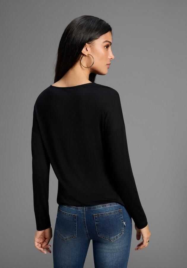 Laura Scott Longsleeve met grafische folieprint nieuwe collectie - Foto 3