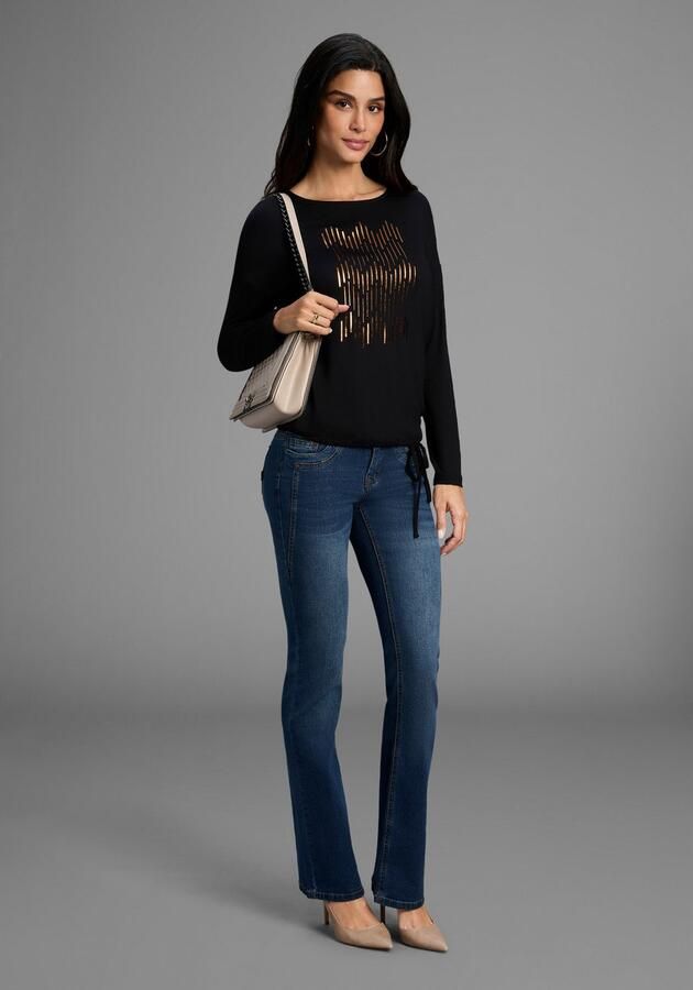 Laura Scott Longsleeve met grafische folieprint nieuwe collectie - Foto 4