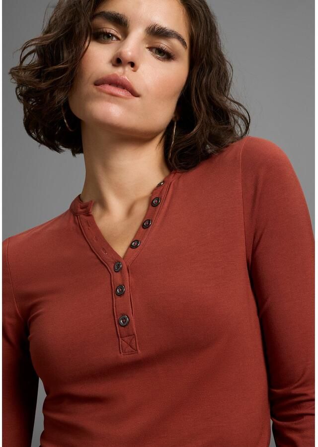 Laura Scott Longsleeve met knoopsluiting nieuwe collectie - Foto 2