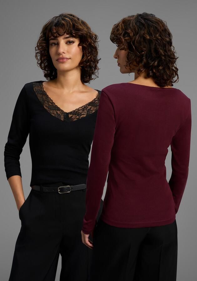 Laura Scott Longsleeve met mooie kanten rand nieuwe collectie (set 2-delig) - Foto 7