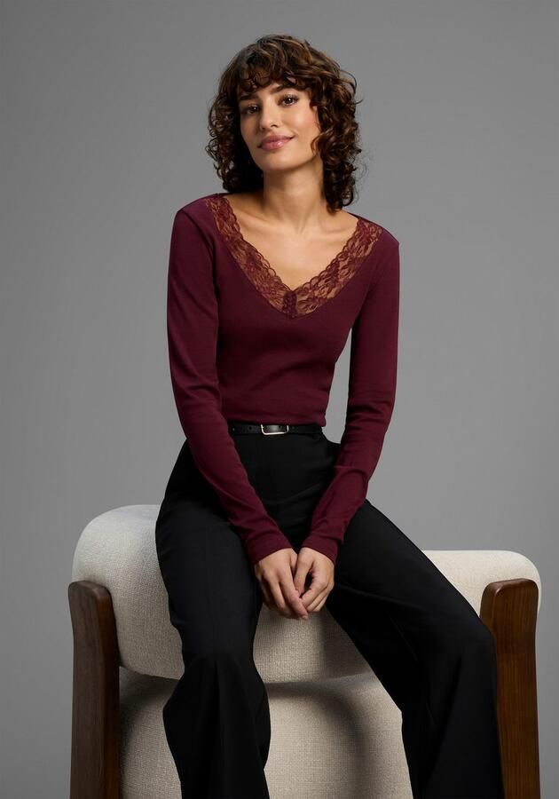 Laura Scott Longsleeve met mooie kanten rand nieuwe collectie (set 2-delig) - Foto 3