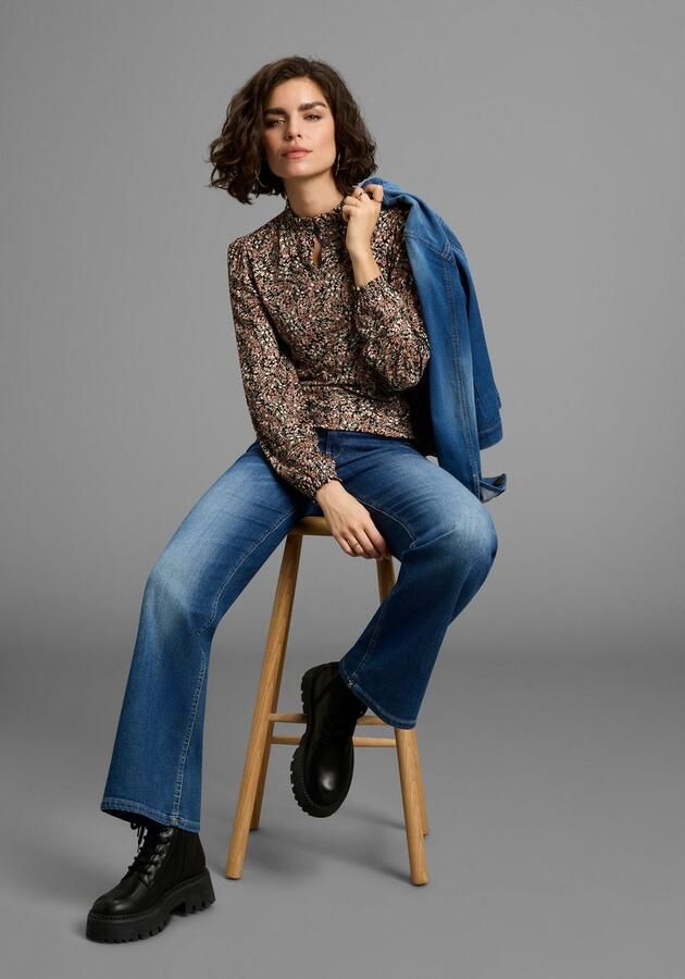 Laura Scott Longsleeve met ruches en bloe patroon nieuwe collectie - Foto 2