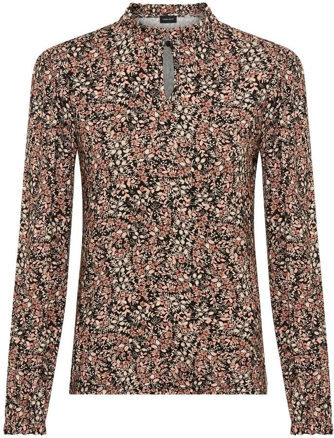 Laura Scott Longsleeve met ruches en bloe patroon nieuwe collectie