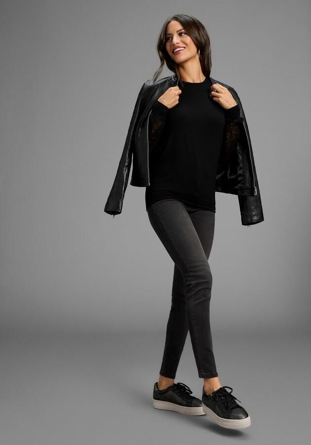 Laura Scott Longsleeve sportieve mouwvorm met kant nieuwe collectie - Foto 3