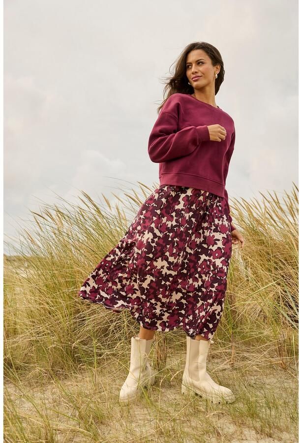 Laura Scott Midi-jurk elegant bloe patroon van viscose-mix nieuwe collectie - Foto 5