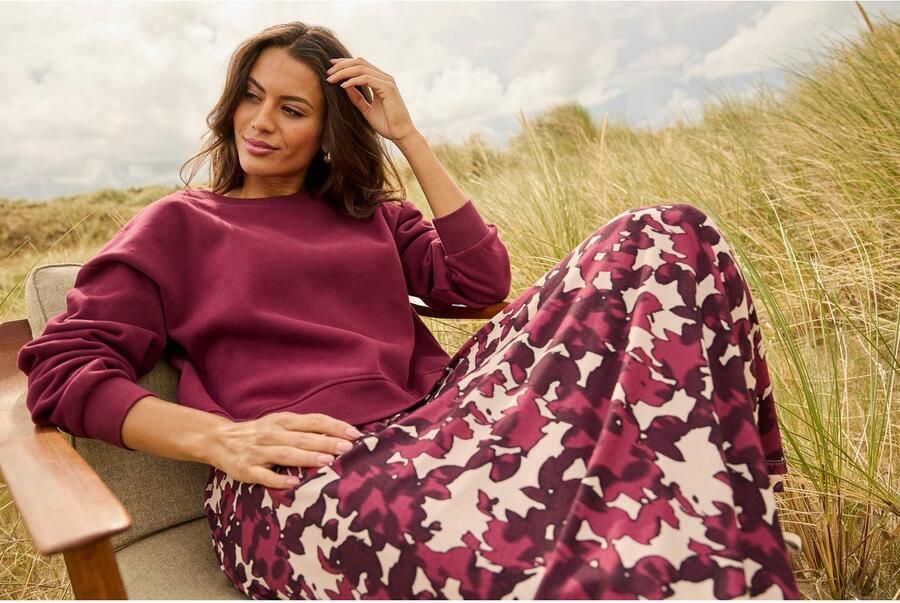 Laura Scott Midi-jurk elegant bloe patroon van viscose-mix nieuwe collectie - Foto 7
