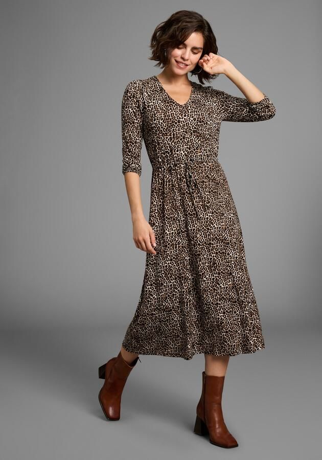 Laura Scott Midi-jurk in luipaardprint van single jersey nieuwe collectie - Foto 6