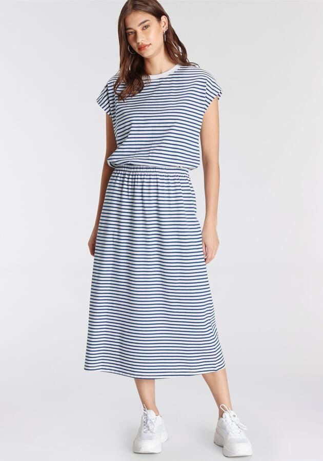 Laura Scott Midi-jurk met elastiek in de taille - Foto 7