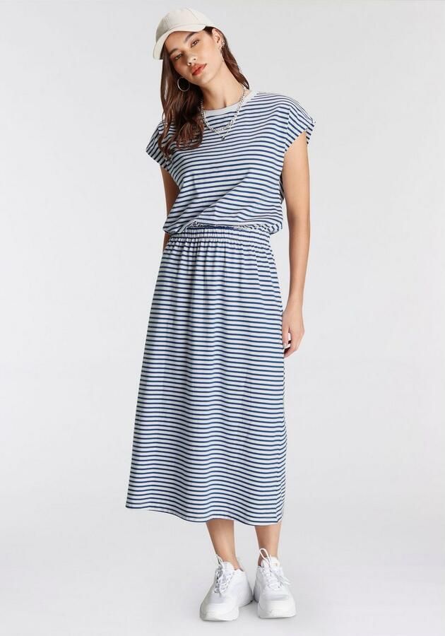 Laura Scott Midi-jurk met elastiek in de taille - Foto 5