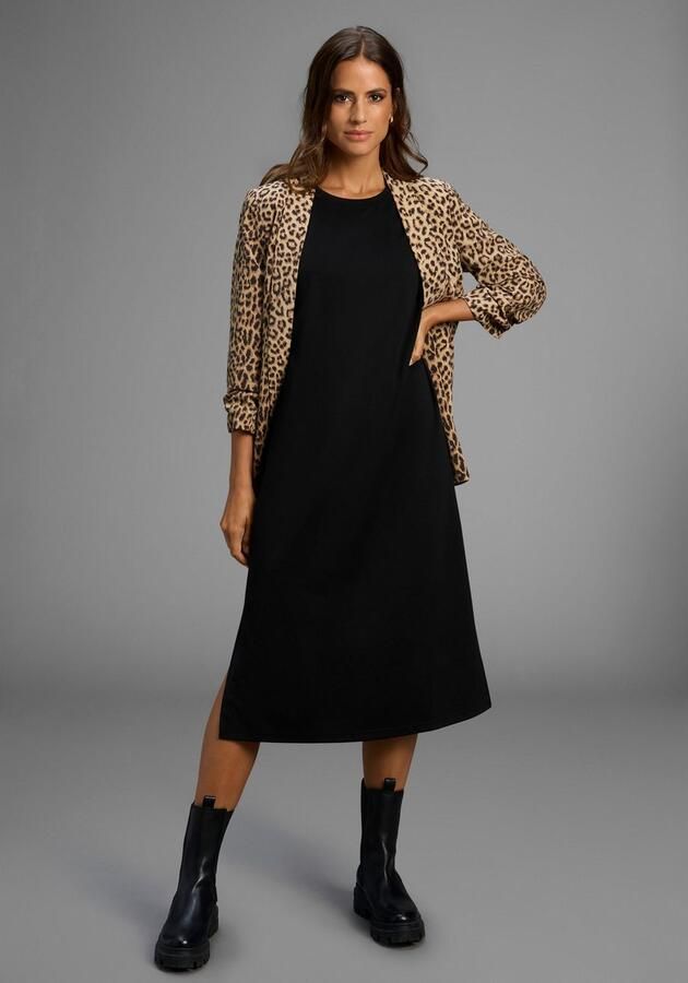 Laura Scott Midi-jurk van milano-ribstof de perfecte basic nieuwe collectie - Foto 3