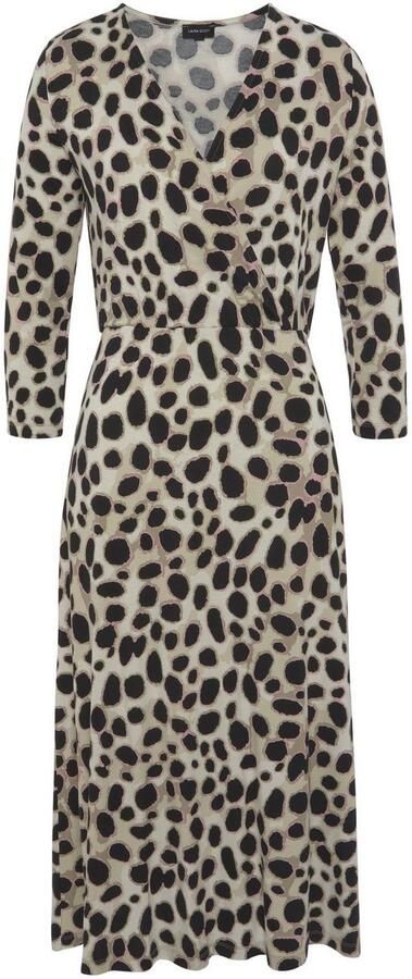 Laura Scott Midi-jurk voor chique gelegenheden kuitlang feminin van viscosemix - Foto 6