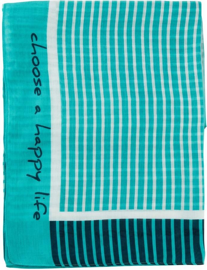 Laura Scott Modieus sjaaltje in trendy streep- & tekstontwerp nieuw