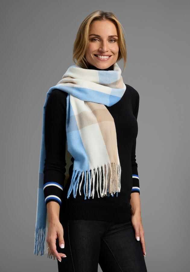 Laura Scott Modieuze sjaal in klassiek ruitdessin in modieuze kleurencombinaties nieuw - Foto 3