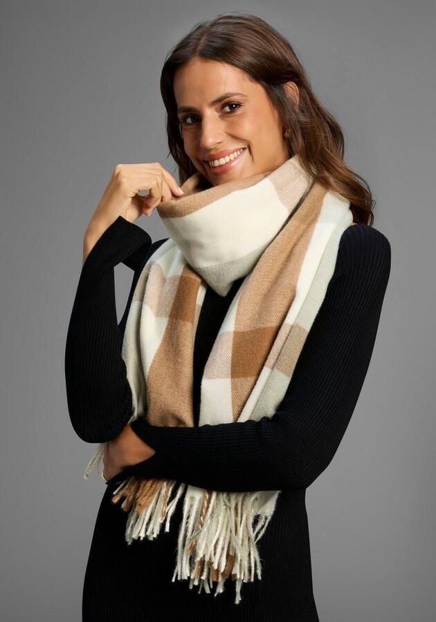Laura Scott Modieuze sjaal in klassiek ruitdessin in modieuze kleurencombinaties nieuw - Foto 3