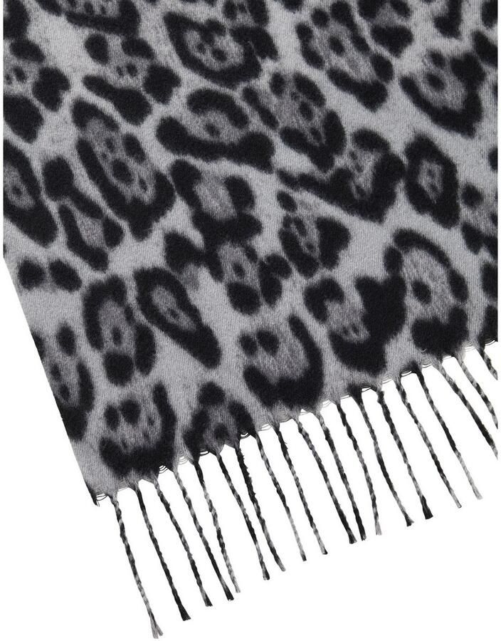 Laura Scott Modieuze sjaal in trendy luipaarddesign met franjes nieuw - Foto 4