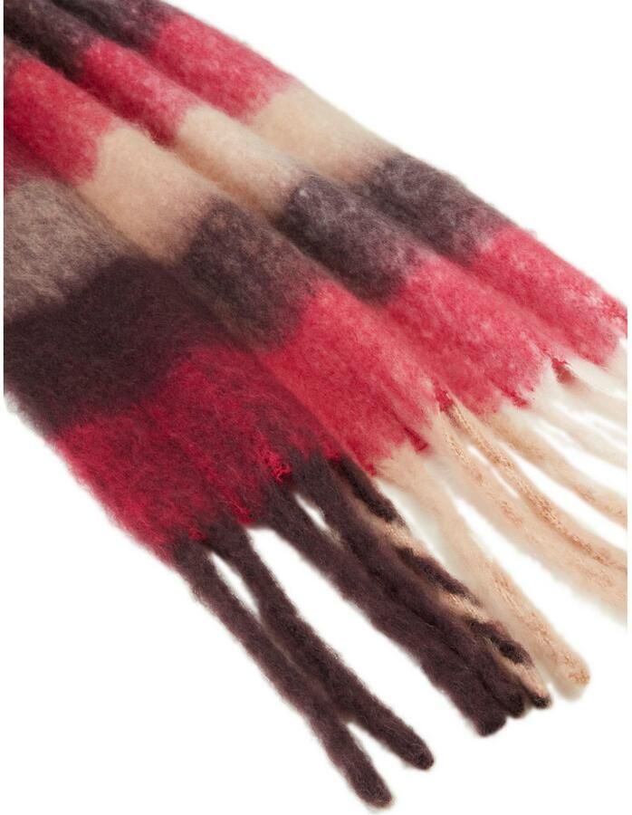 Laura Scott Modieuze sjaal in trendy ruitdesign in maxi-lengte in nieuwe kleurencombinatie