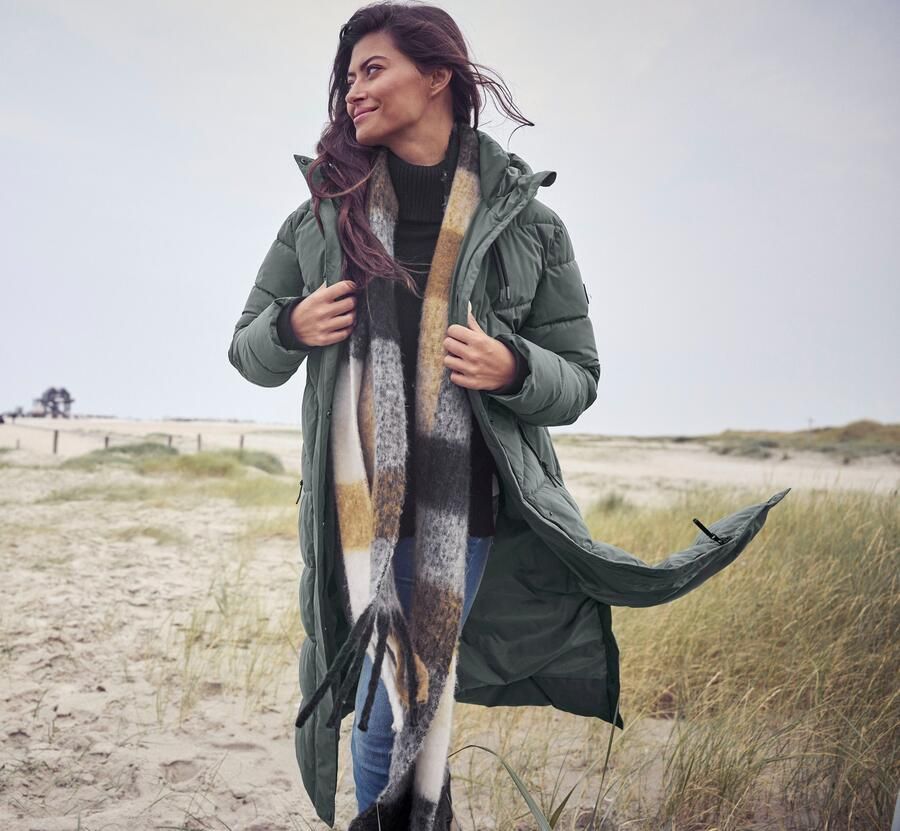 Laura Scott Modieuze sjaal in trendy ruitdesign in maxi-lengte in nieuwe kleurencombinatie - Foto 6