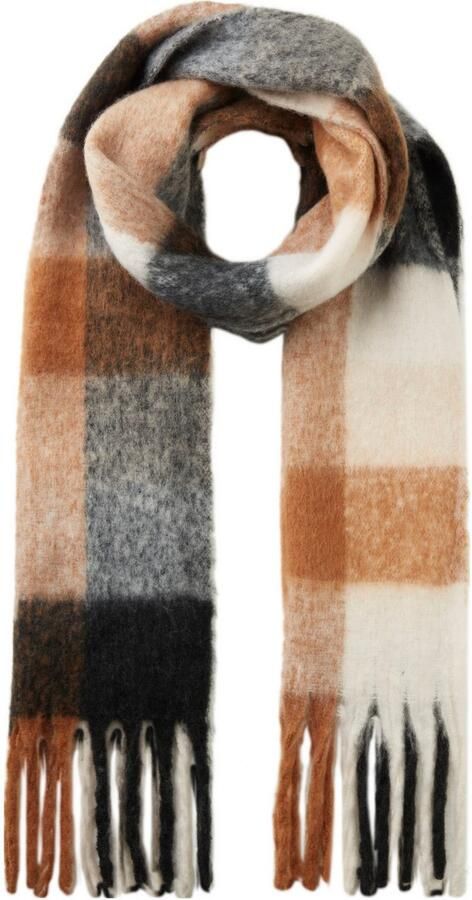 Laura Scott Modieuze sjaal in trendy ruitdesign in maxi-lengte in nieuwe kleurencombinatie - Foto 5