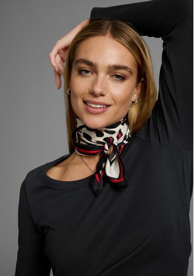 Laura Scott Nickysjaaltje in vrouwelijke look met luipaard en contraststrepen nieuw - Foto 6