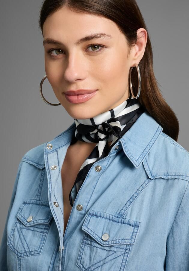 Laura Scott Nickysjaaltje met modieuze streep-alloverprint nieuw - Foto 3