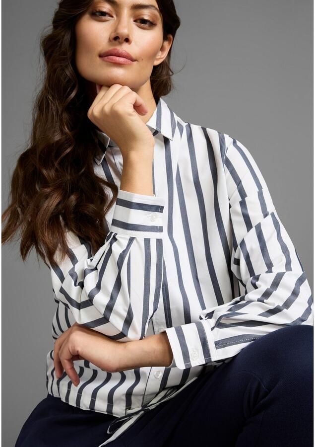 Laura Scott Overhemdblouse in verkorte vorm met bindband - Foto 3