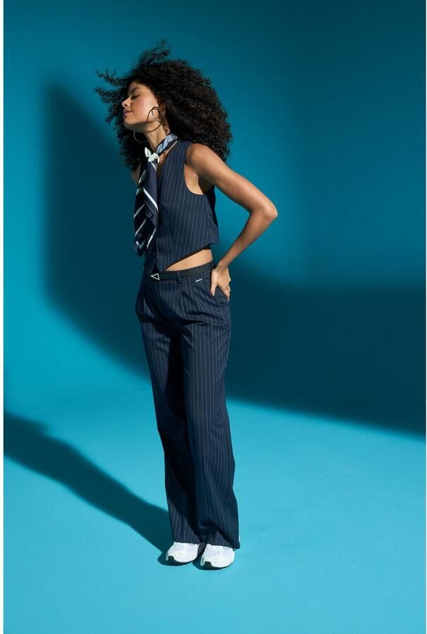 Laura Scott Gilet met krijtstrepen