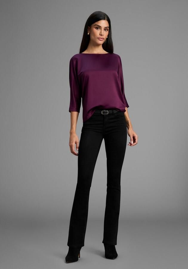 Laura Scott Satijnen blouse elegante blouse met wijde mouwen nieuwe collectie - Foto 4