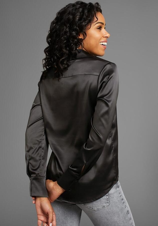 Laura Scott Satijnen blouse in vrouwelijke look nieuwe collectie - Foto 4