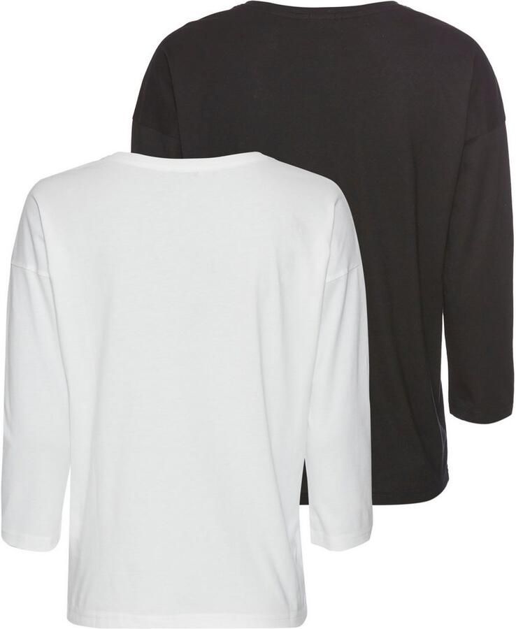 Laura Scott Shirt met 3 4 mouwen met casual pasvorm (2 stuks) - Foto 2