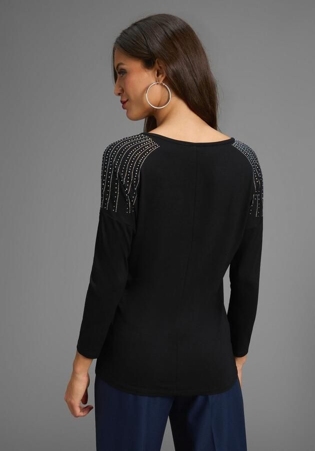 Laura Scott Shirt met 3 4 mouwen met strass steentjes nieuwe collectie - Foto 3