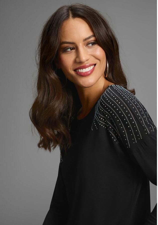Laura Scott Shirt met 3 4 mouwen met strass steentjes nieuwe collectie - Foto 2