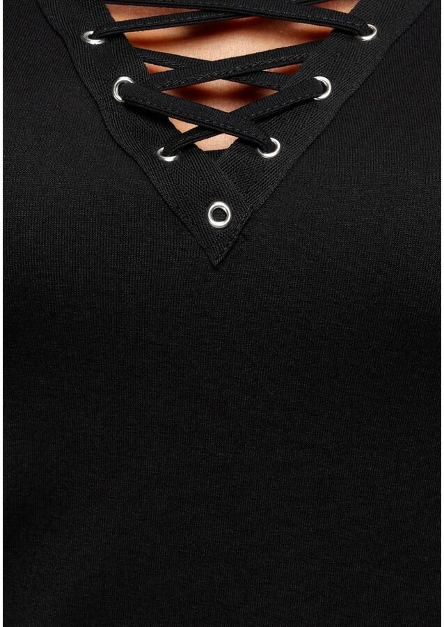 Laura Scott Shirt met 3 4-mouwen zeer figuurvolgend elastisch materiaal - Foto 2